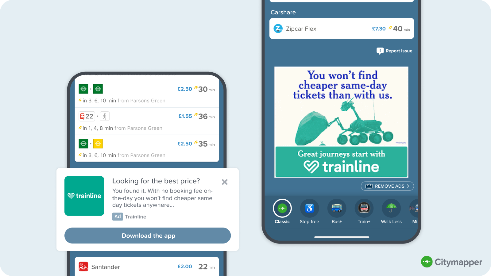 CM Trainline Programmatic ads
